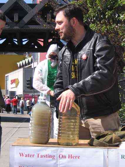 contaminated water stall at the Customs House, Dublin
