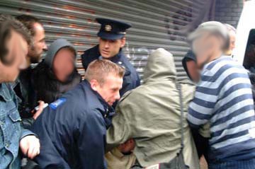 No Deportations Scuffle