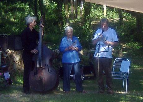 Click on image to see full-sized version Musician, poet Colette Wittorski, and Fred Johnston