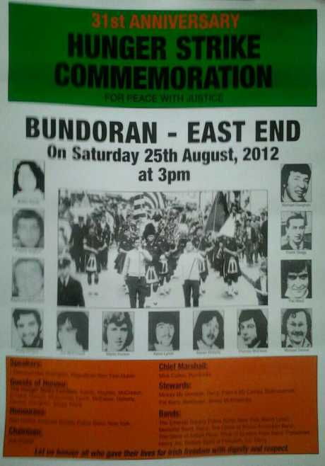 Hunger Strike Commemoration , Bundoran , Saturday 25th August 2012.