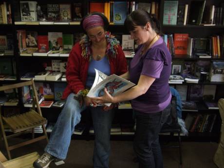 Spark Deeley signing her book after her workshop, afternoon