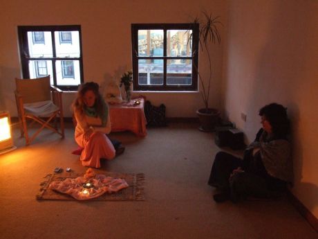 Click on image to see full-sized version Meditation session about to begin, Dervish Bookshop & Holistic Centre