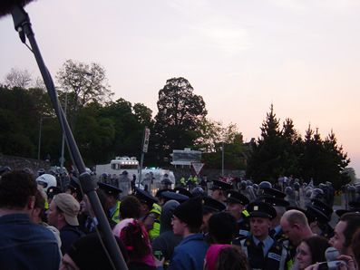 1st Water Canon moves in to join riot squad