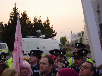 The final Gardi line, showing it was a mix and not just black hooded participants