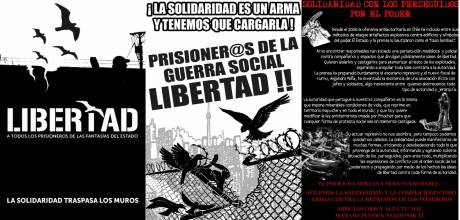 Click on image to see full-sized version Chile 14 anarchists support