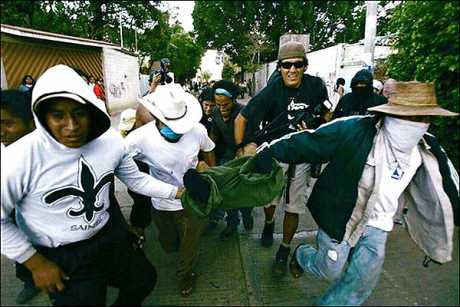 Brad being carried away