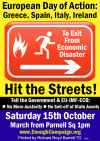 European Day of Action - Greece, Spain, Italy, Ireland