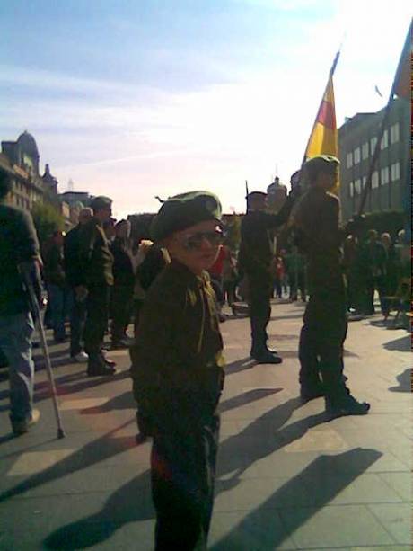 A young NF� member at the 'Eve Rally' , Dublin , Saturday 22nd September 2012.